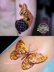 Những thiết kế xăm hình tuyệt đẹp và sáng tạo, thể hiện chất liệu vàng một cách tinh tế và độc đáo