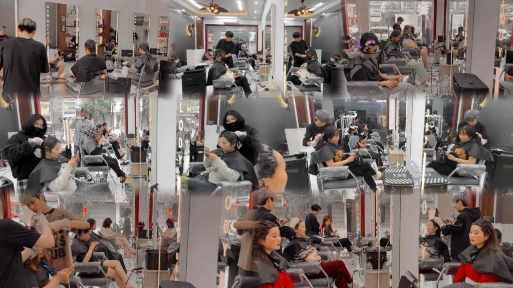 Khách hàng trải nghiệm nghệ thuật tóc tại Nam Melody Hair Studio