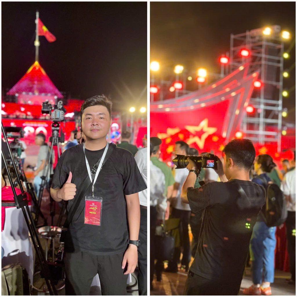 Photographer Phan Thế Vinh tác nghiệp tại đêm nhạc “Dưới Cờ Vinh Quang”