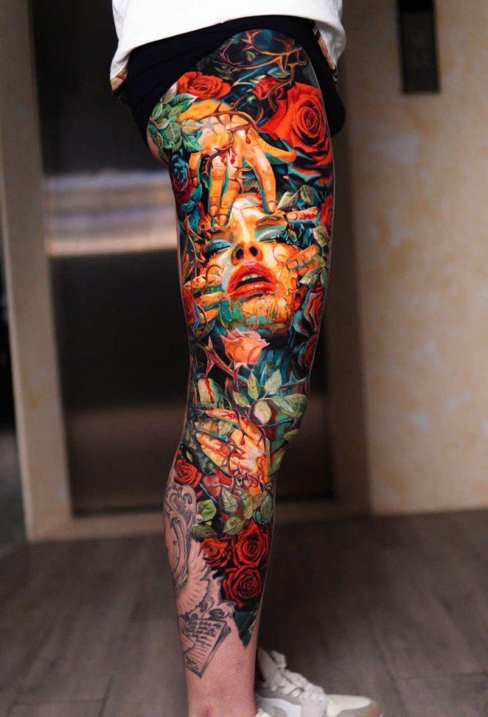 Tattoo Artist Nguyễn Luận luôn đắt hết tâm huyết vào trong từng tác phẩm nghệ thuật
