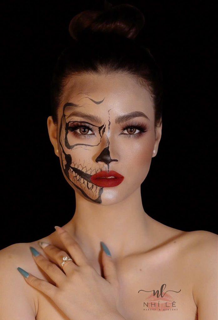 Một trong những tác phẩm hóa trang độc đáo do Master Makeup Nhí Lê thực hiện