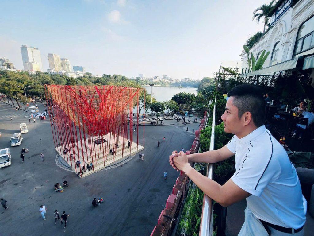 Pavilion Cổng Sáng Tạo do KTS Lê Quang Thạch thiết kế, biểu tượng của Lễ hội Thiết kế Sáng tạo Hà Nội 2022