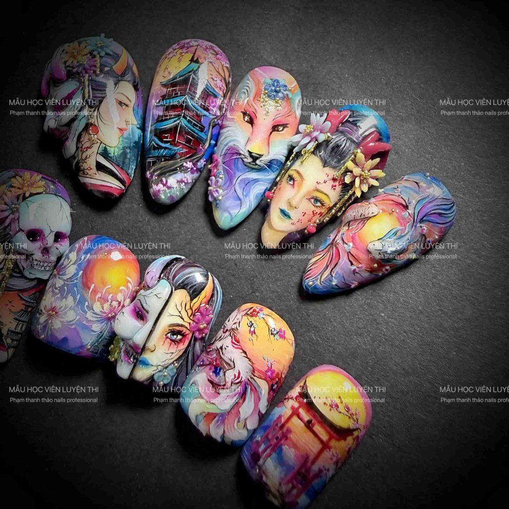 Mẫu nail được thực hiện bởi Chuyên gia Phạm Thanh Thảo, đề cao sự tinh tế trong từng đường nét