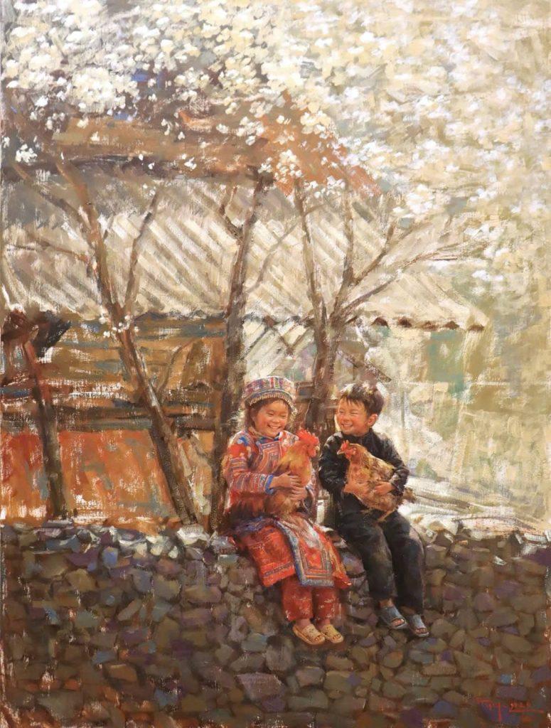 Những ký ức nhỏ bé trở thành chất liệu xuyên suốt trong tranh của anh